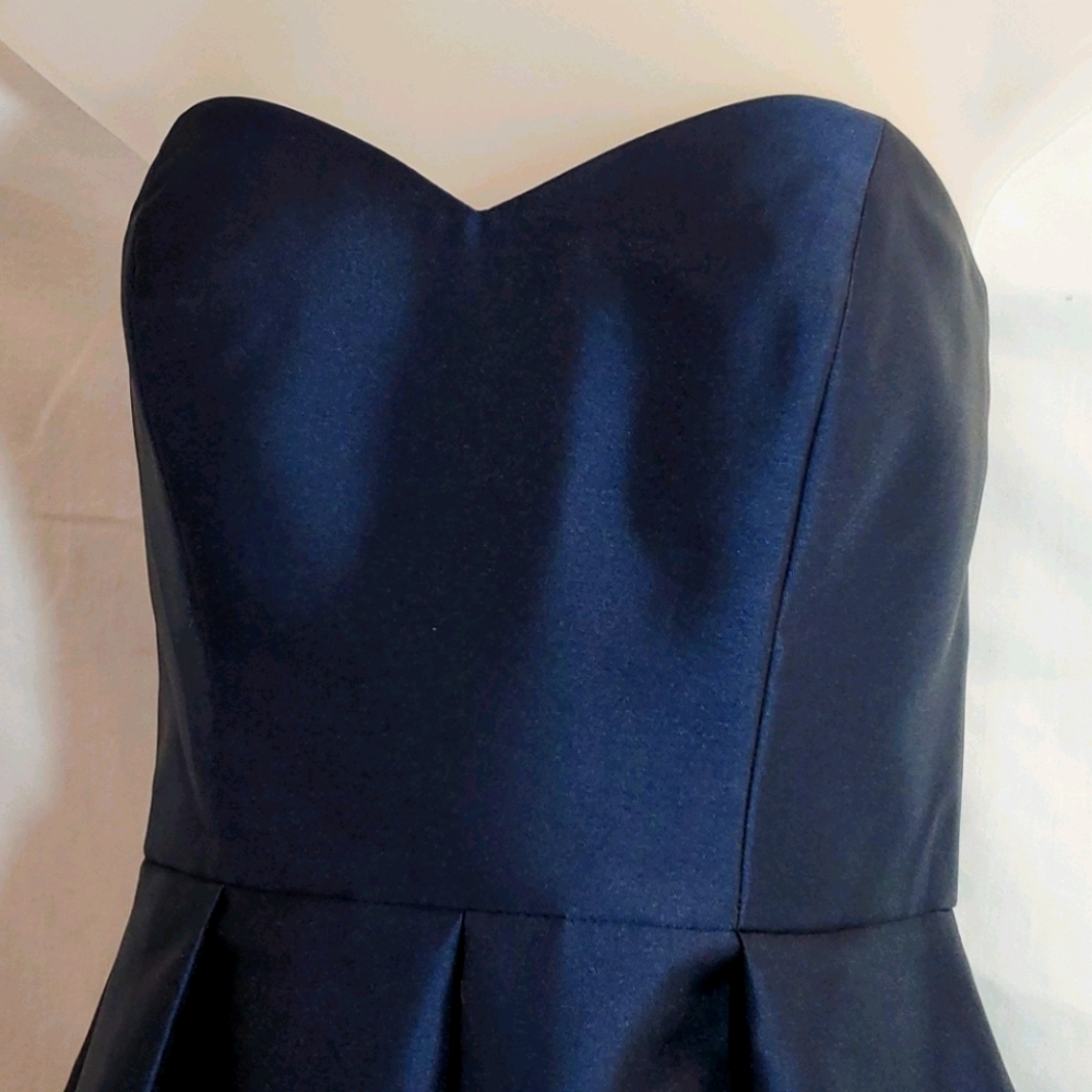 Alfred Sung Strapless Satin Twill Dress